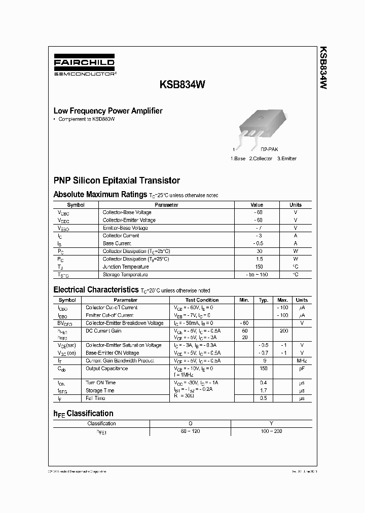 KSB834W_223517.PDF Datasheet