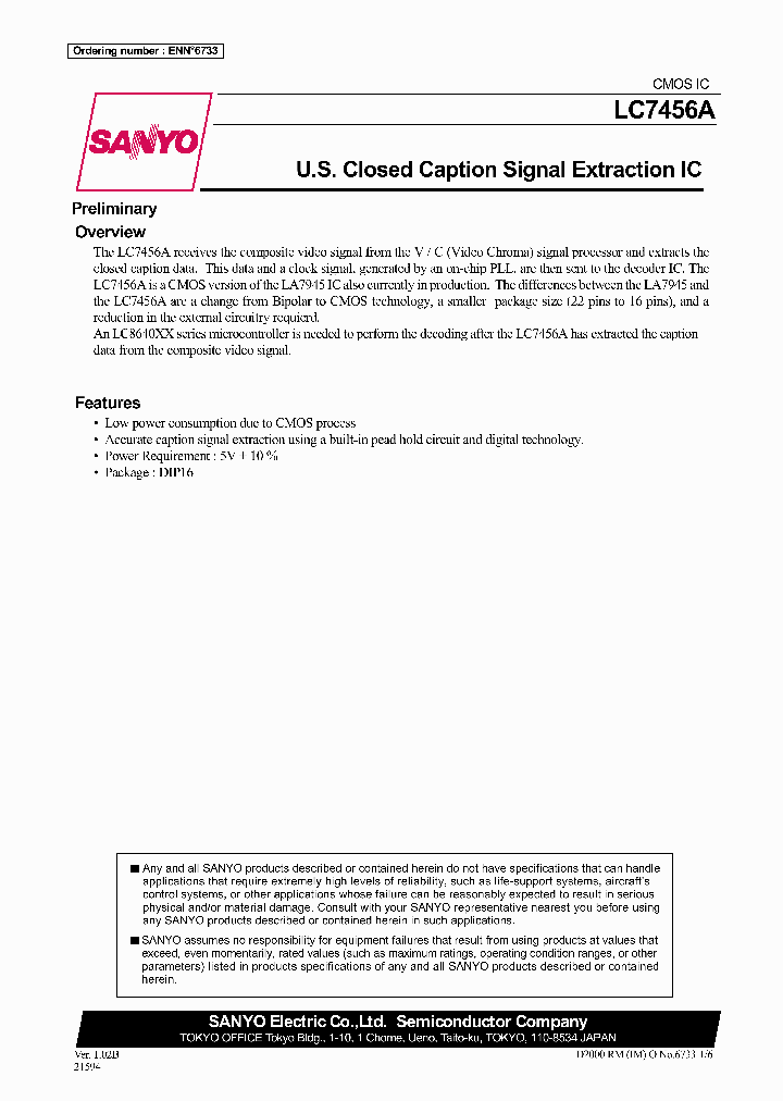 LC7456A_171627.PDF Datasheet