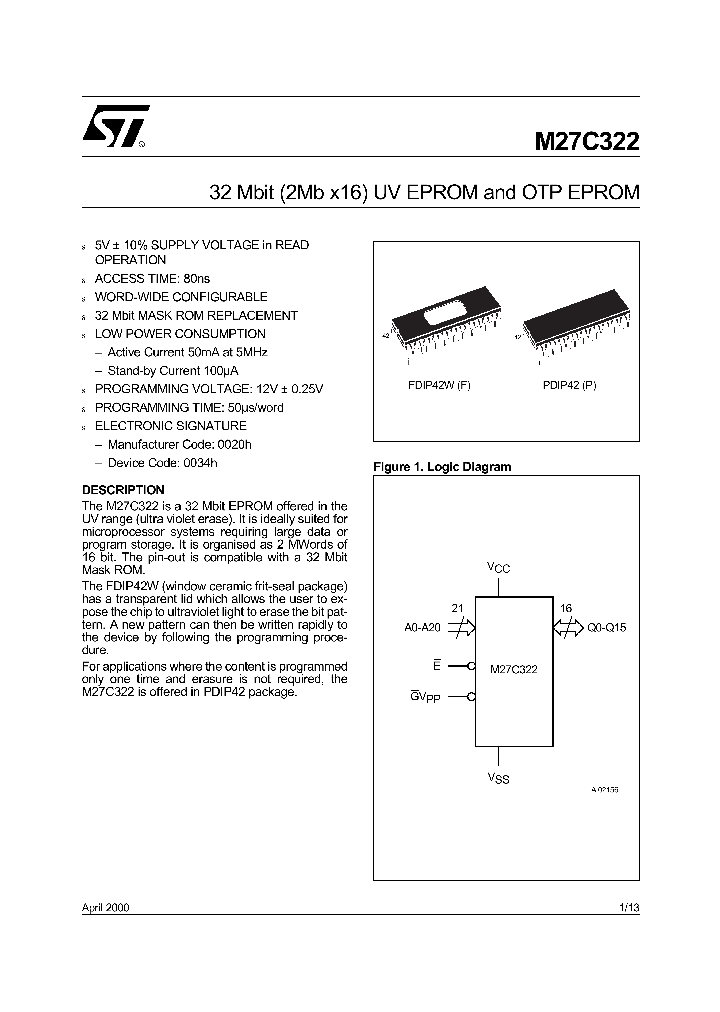 M27C322_234914.PDF Datasheet