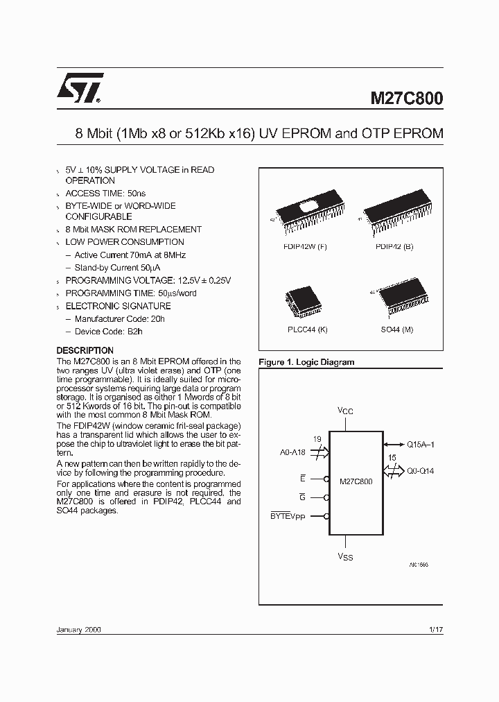 M27C800-100B1TR_224637.PDF Datasheet