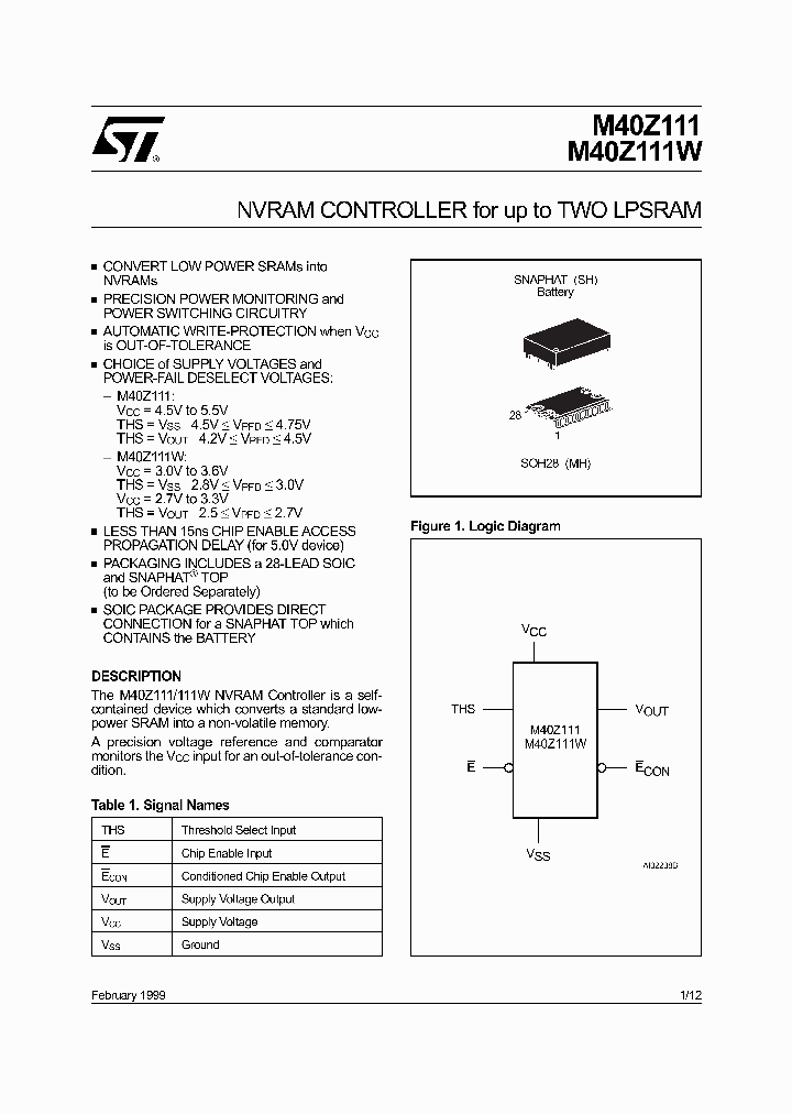 M40Z111_230704.PDF Datasheet