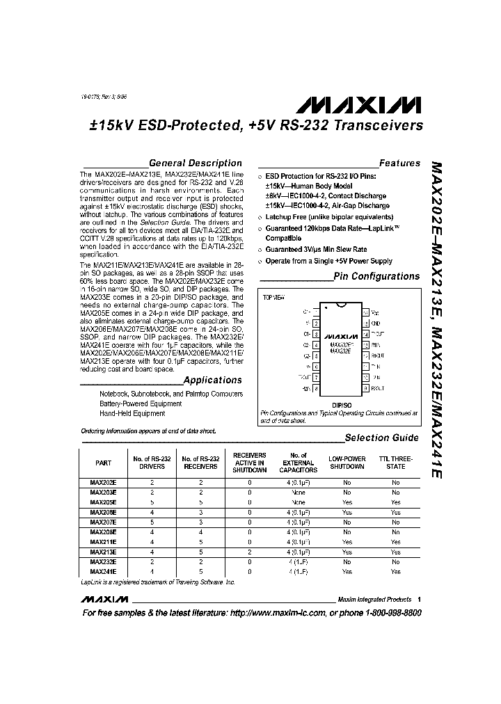 MAX232E_1669.PDF Datasheet