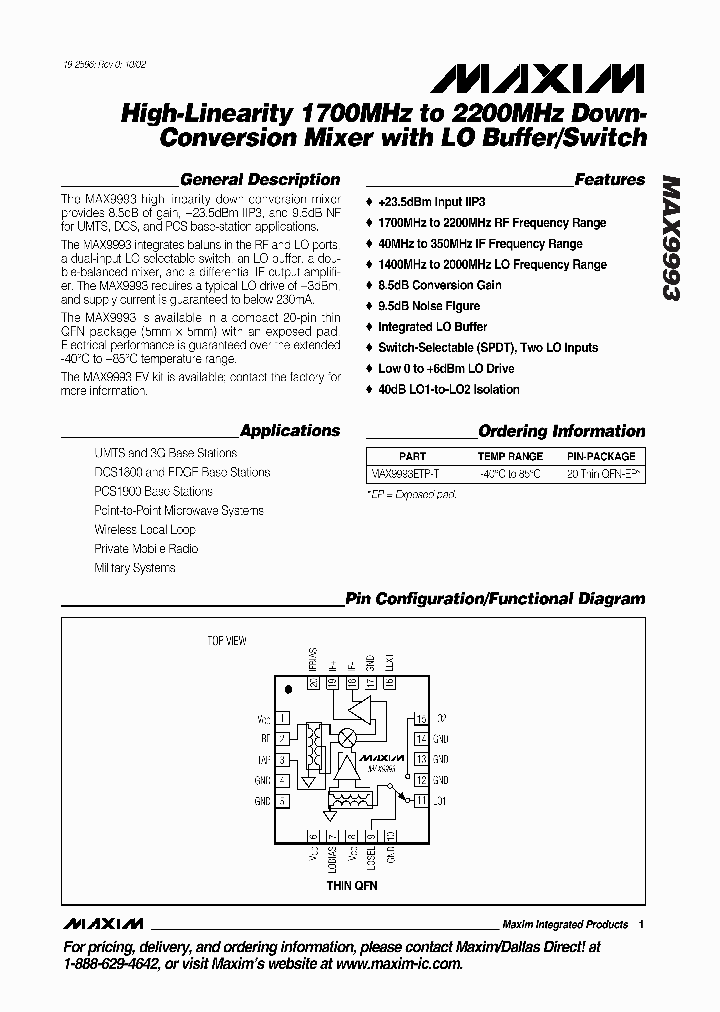 MAX9993_237551.PDF Datasheet