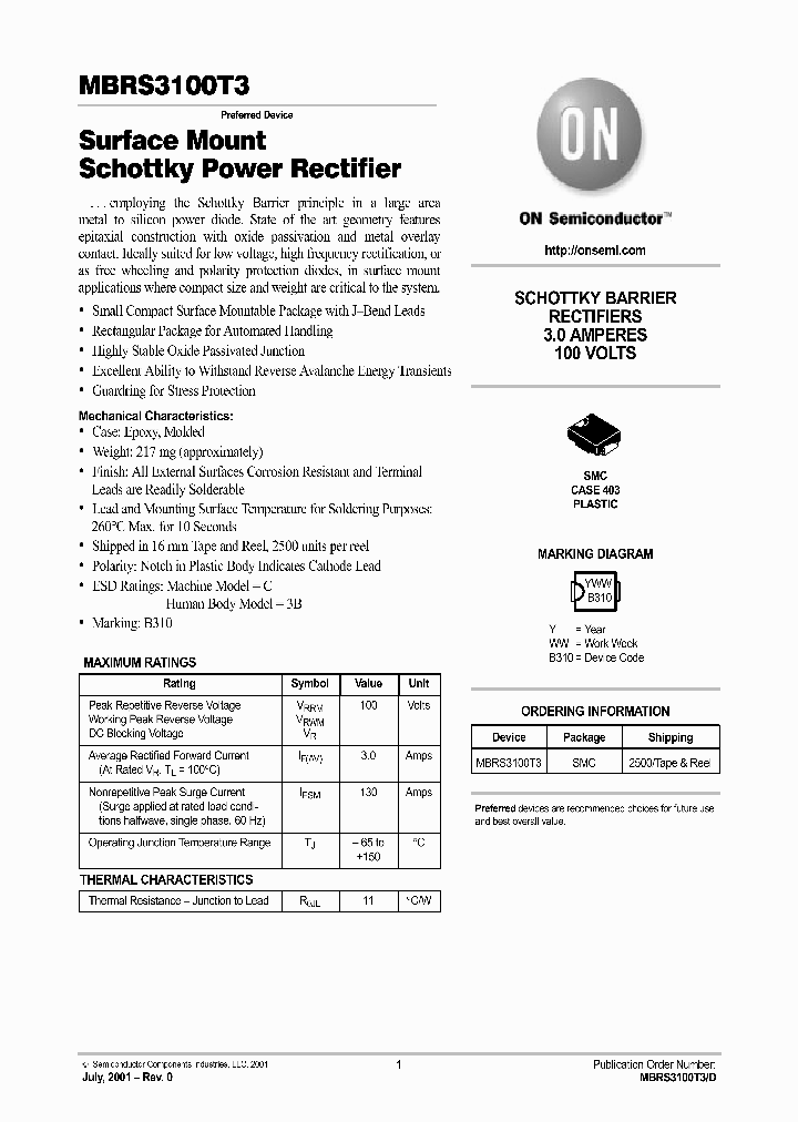 MBRS3100T3_220062.PDF Datasheet