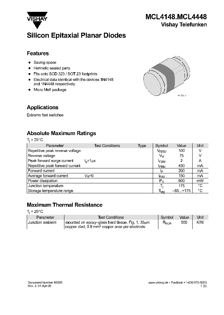MCL4148_107739.PDF Datasheet