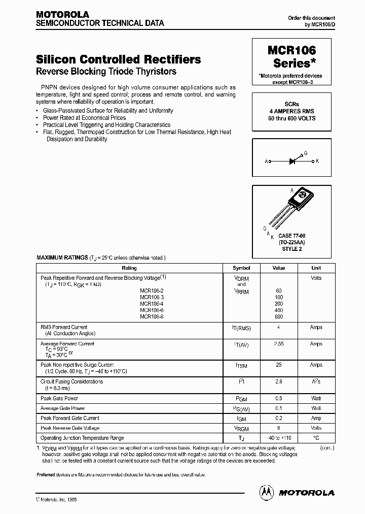 MCR106_212072.PDF Datasheet