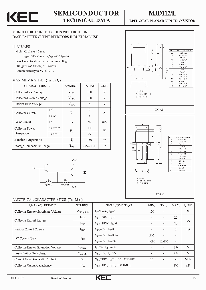 MJD112L_237696.PDF Datasheet