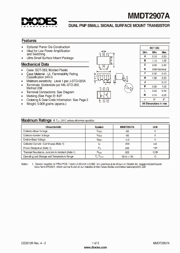 MMDT2907A_233713.PDF Datasheet