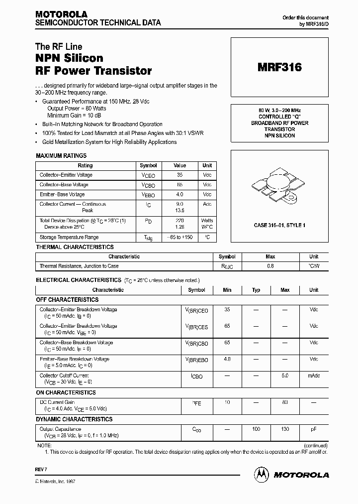 MRF316_224243.PDF Datasheet