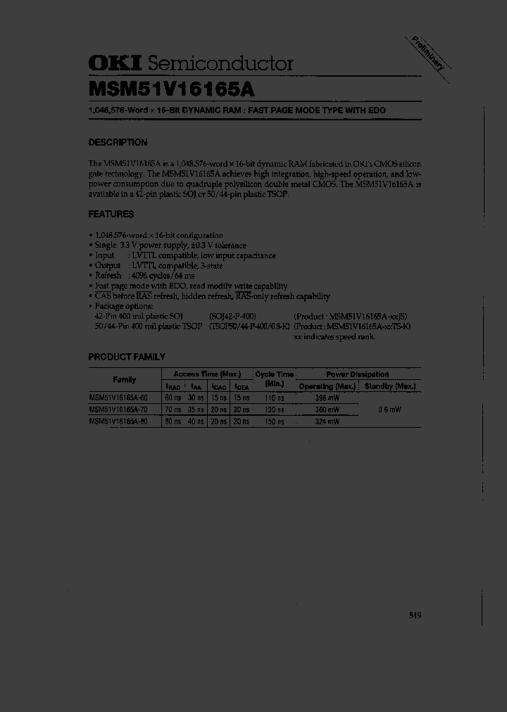 MSM51V16165A_228992.PDF Datasheet