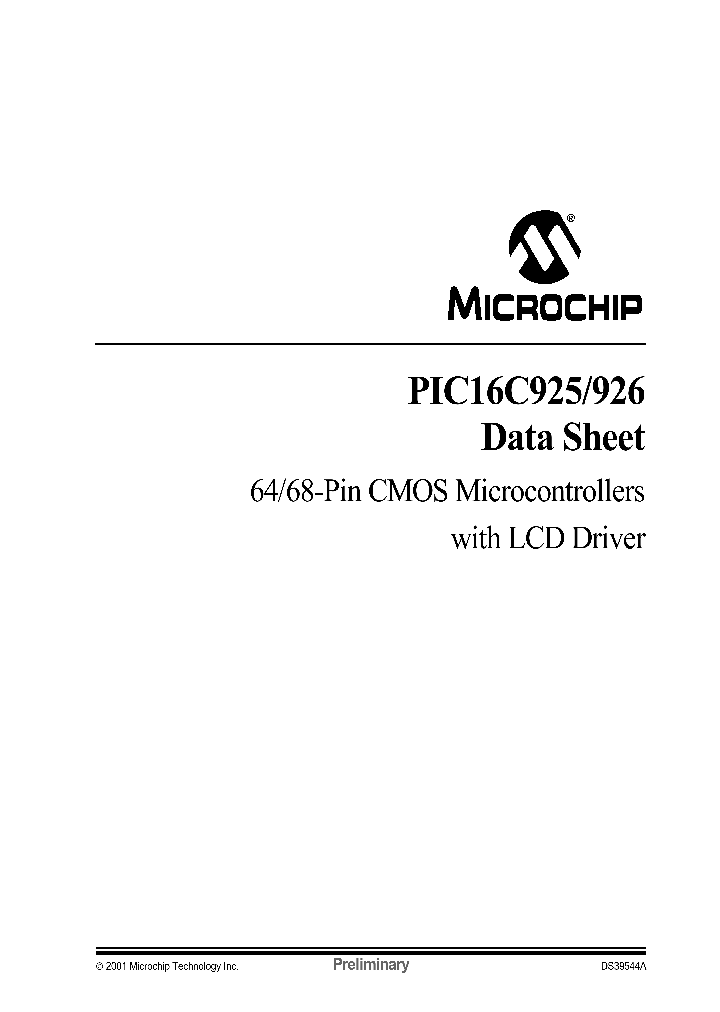 PIC16LC926_233807.PDF Datasheet