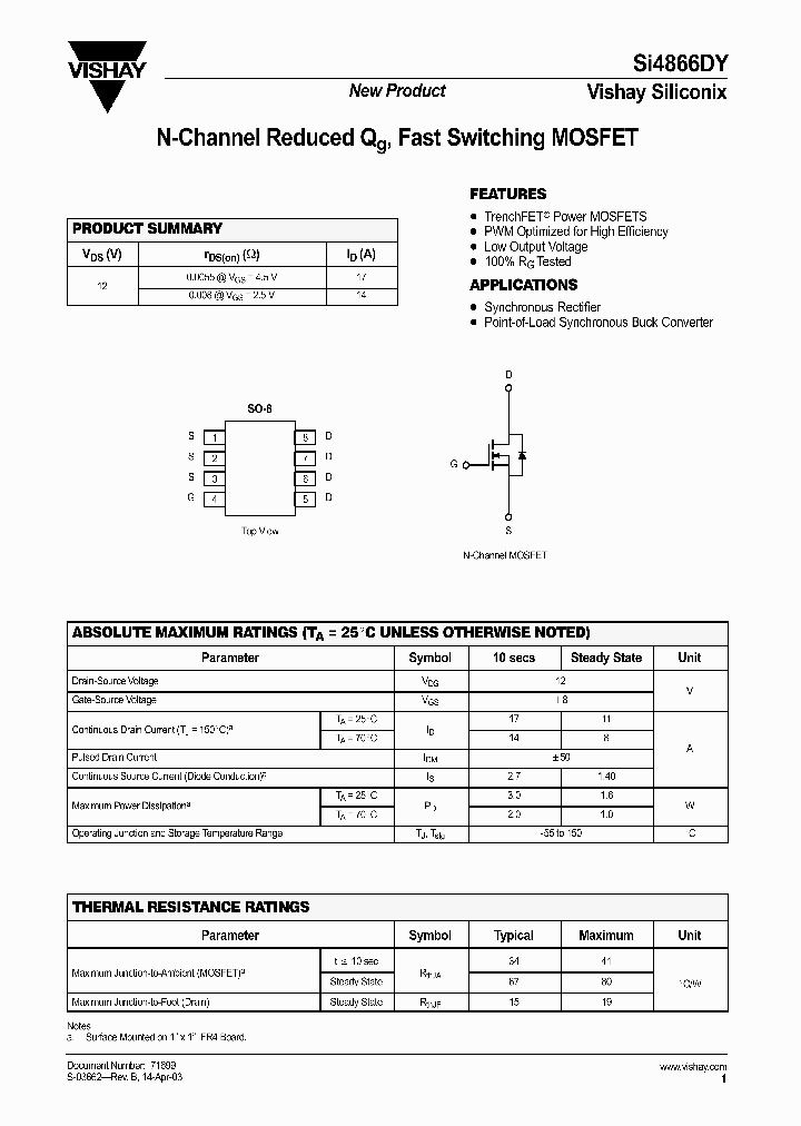 SI4866DY_237776.PDF Datasheet