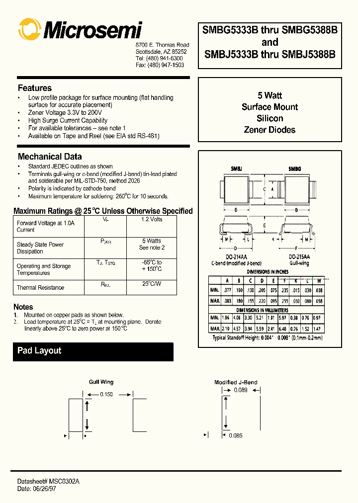 SMBJ5364B_176551.PDF Datasheet