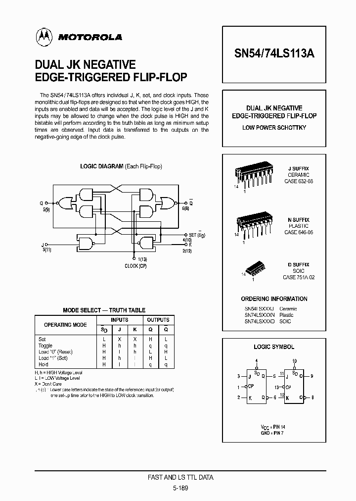 SN74LS113D_245149.PDF Datasheet