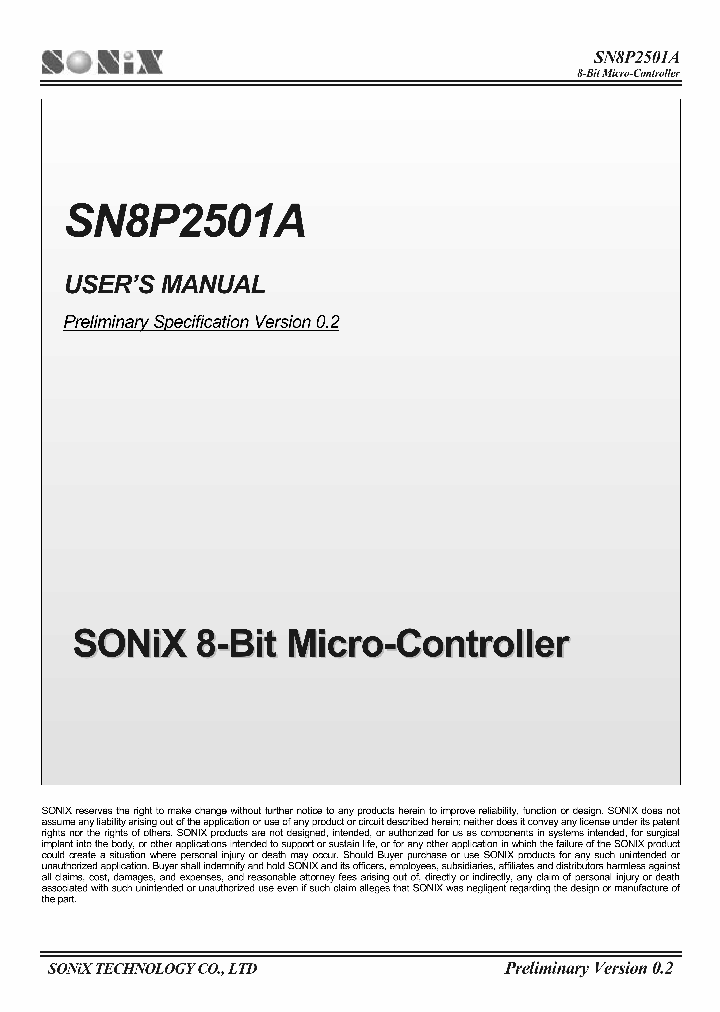 SN8P2501A_201949.PDF Datasheet