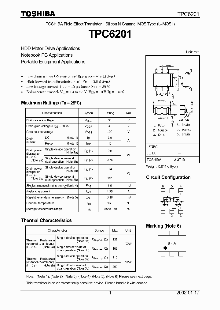 TPC6201_196504.PDF Datasheet