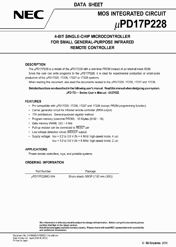 UPD17P228_227625.PDF Datasheet