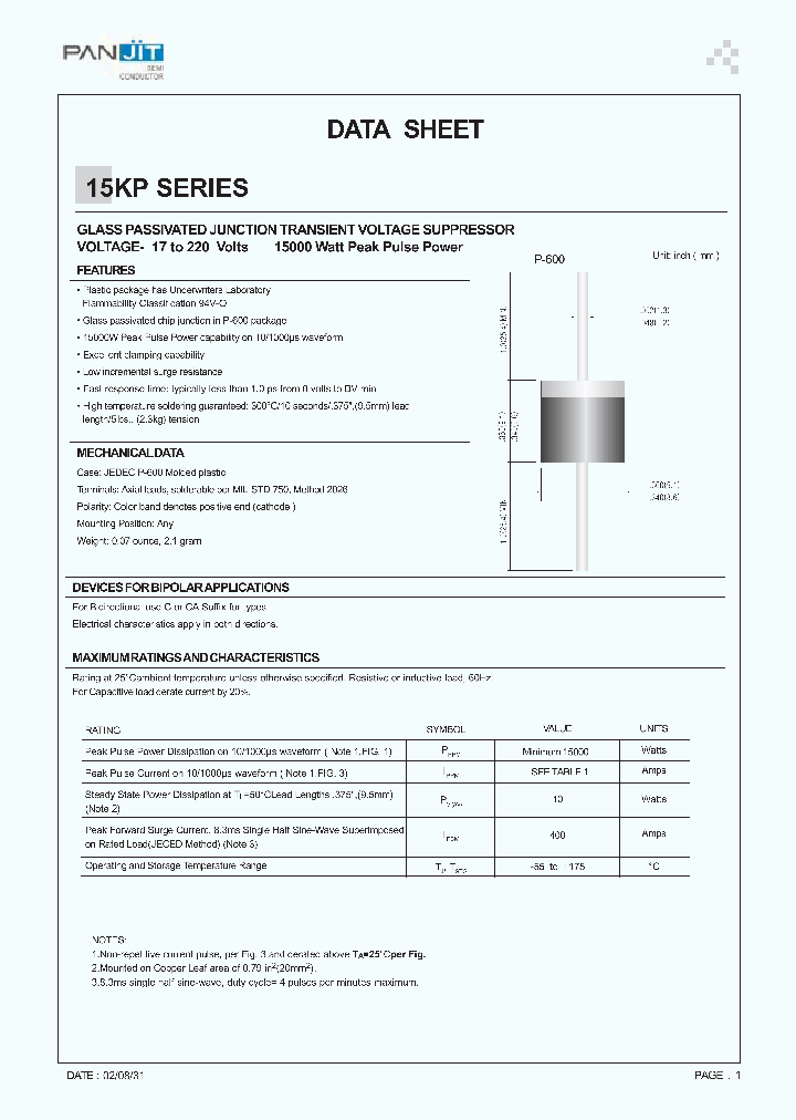 15KPJ45_155985.PDF Datasheet