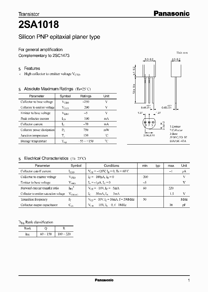 2SA1018_337238.PDF Datasheet