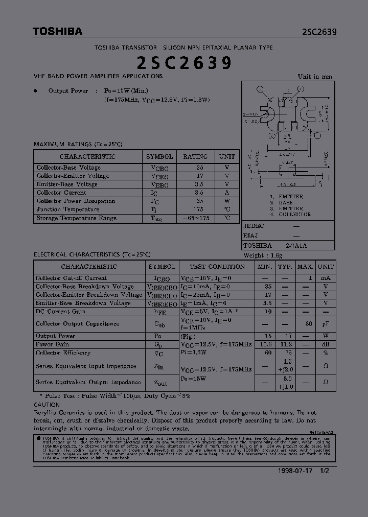2SC2639_358412.PDF Datasheet