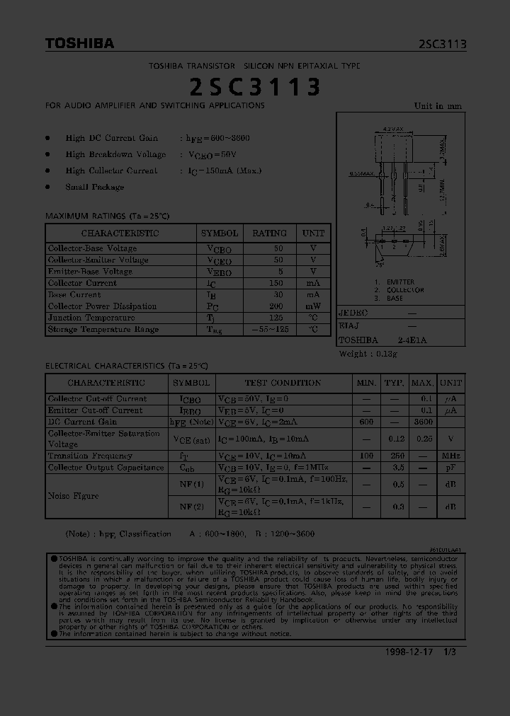 2SC3113_43868.PDF Datasheet