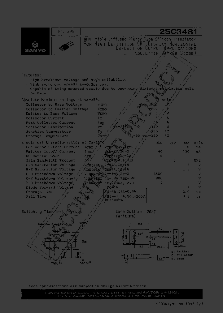 2SC3481_318794.PDF Datasheet