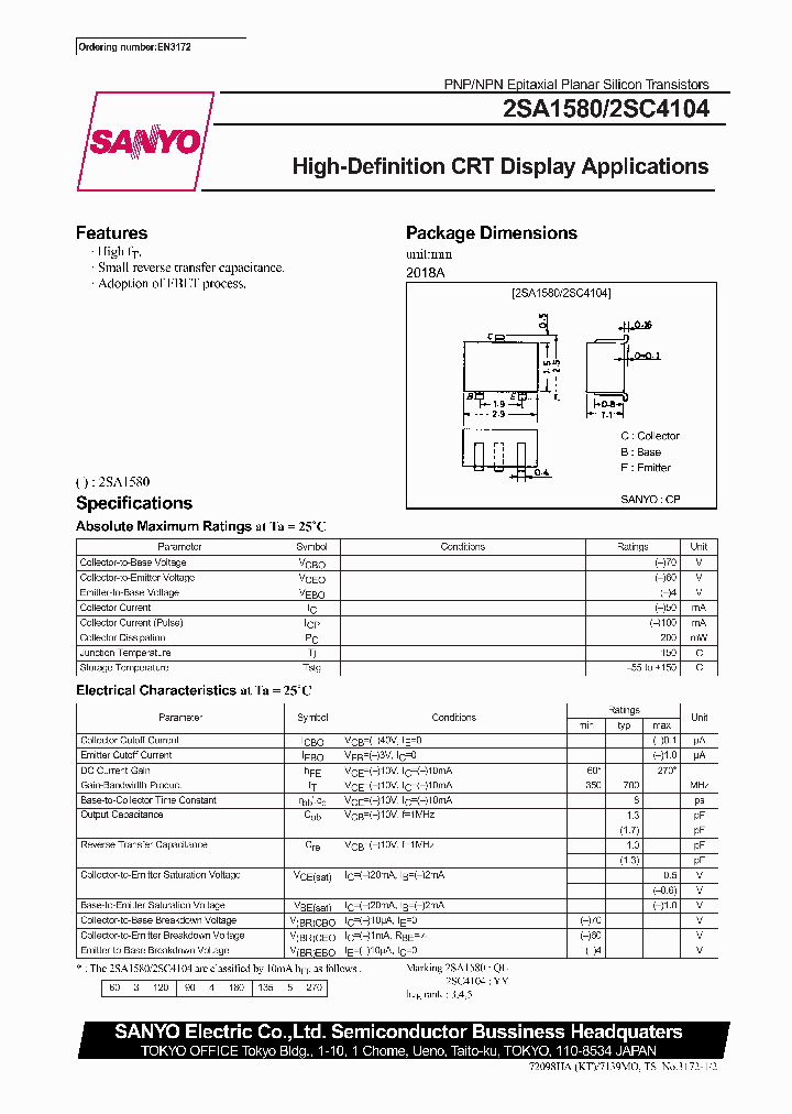 2SA1580_309643.PDF Datasheet