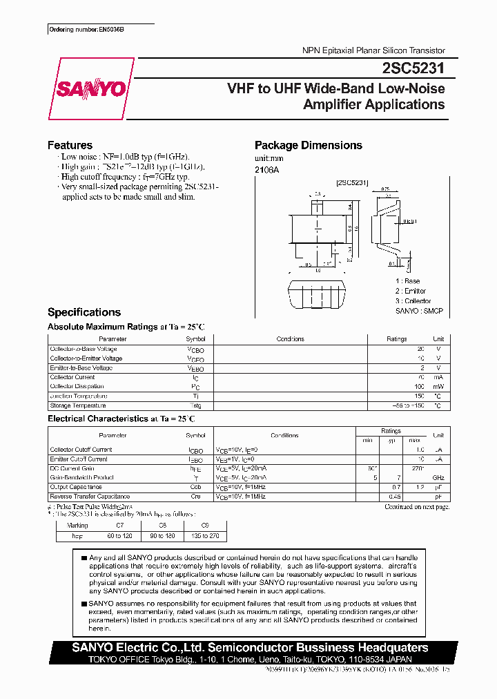 2SC5231_307891.PDF Datasheet