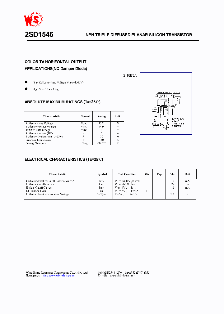 2SD1546_334383.PDF Datasheet