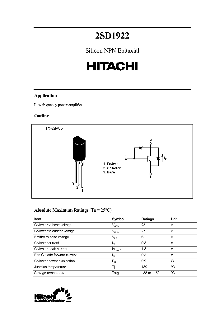 2SD1922_359334.PDF Datasheet