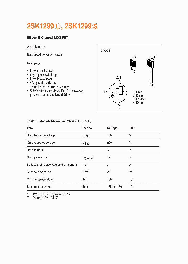 2SK1299_202532.PDF Datasheet
