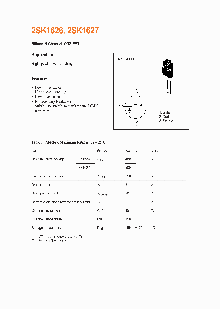 2SK1626_196683.PDF Datasheet