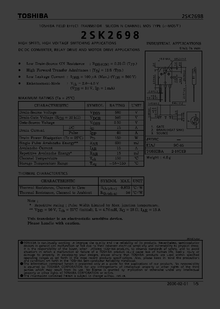 2SK2698_336678.PDF Datasheet