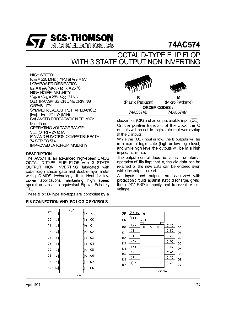 74AC574_317314.PDF Datasheet