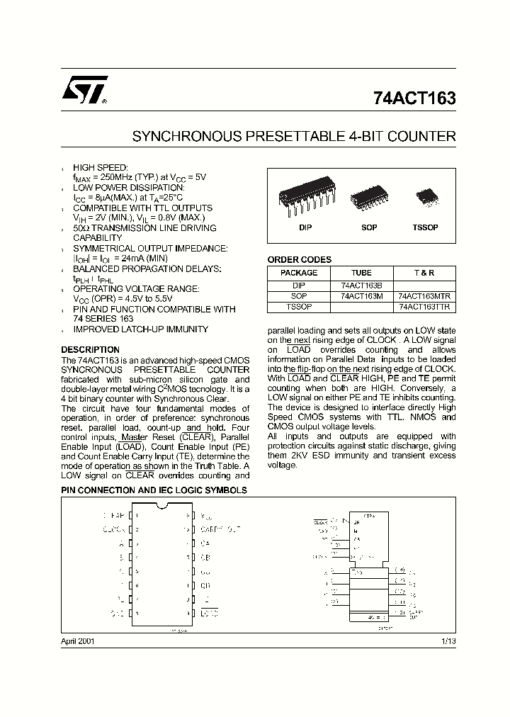 74ACT163MT_321509.PDF Datasheet