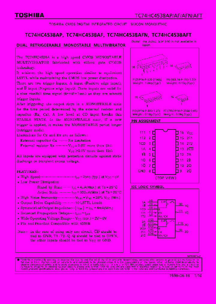 74HC4538_314366.PDF Datasheet