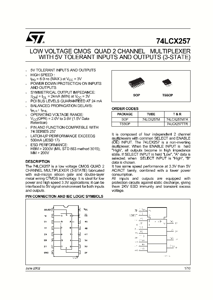 74LCX257_197174.PDF Datasheet