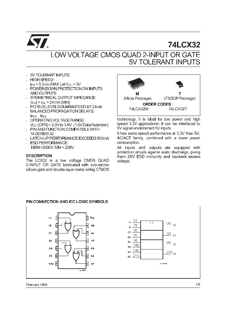 74LCX32_312945.PDF Datasheet