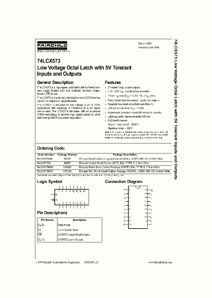 74LCX573MSA_382573.PDF Datasheet