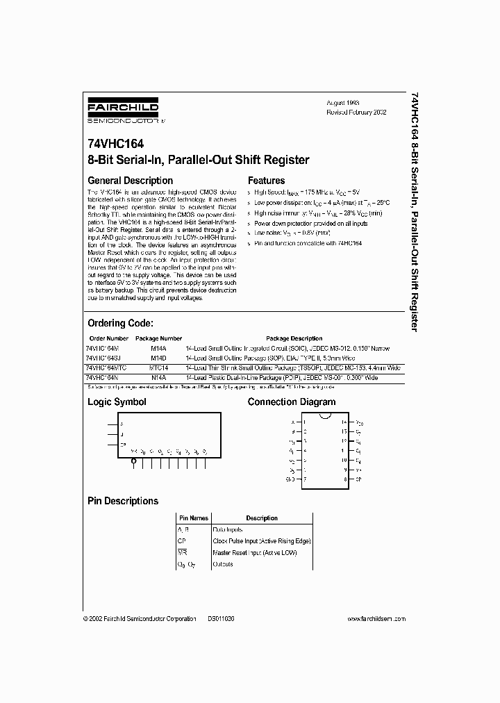74VHC164_307227.PDF Datasheet