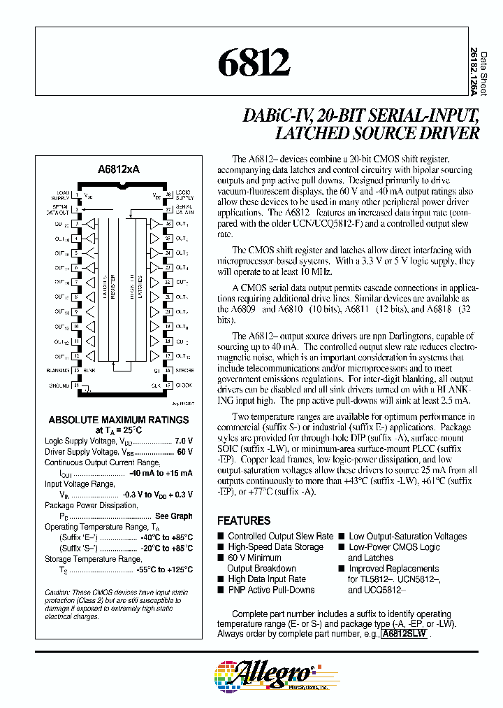 A6812EA_101780.PDF Datasheet
