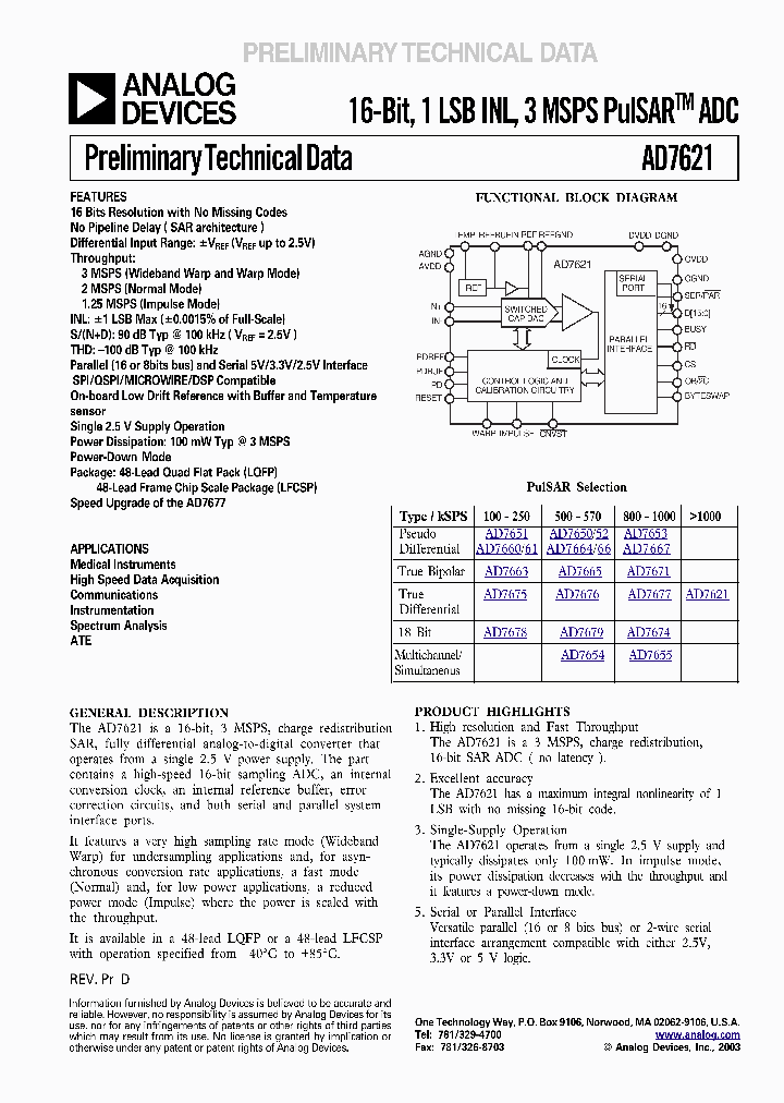 AD7621_363460.PDF Datasheet
