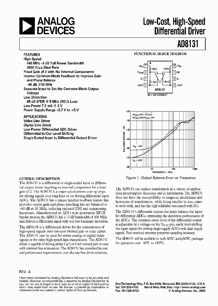 AD8130_195347.PDF Datasheet