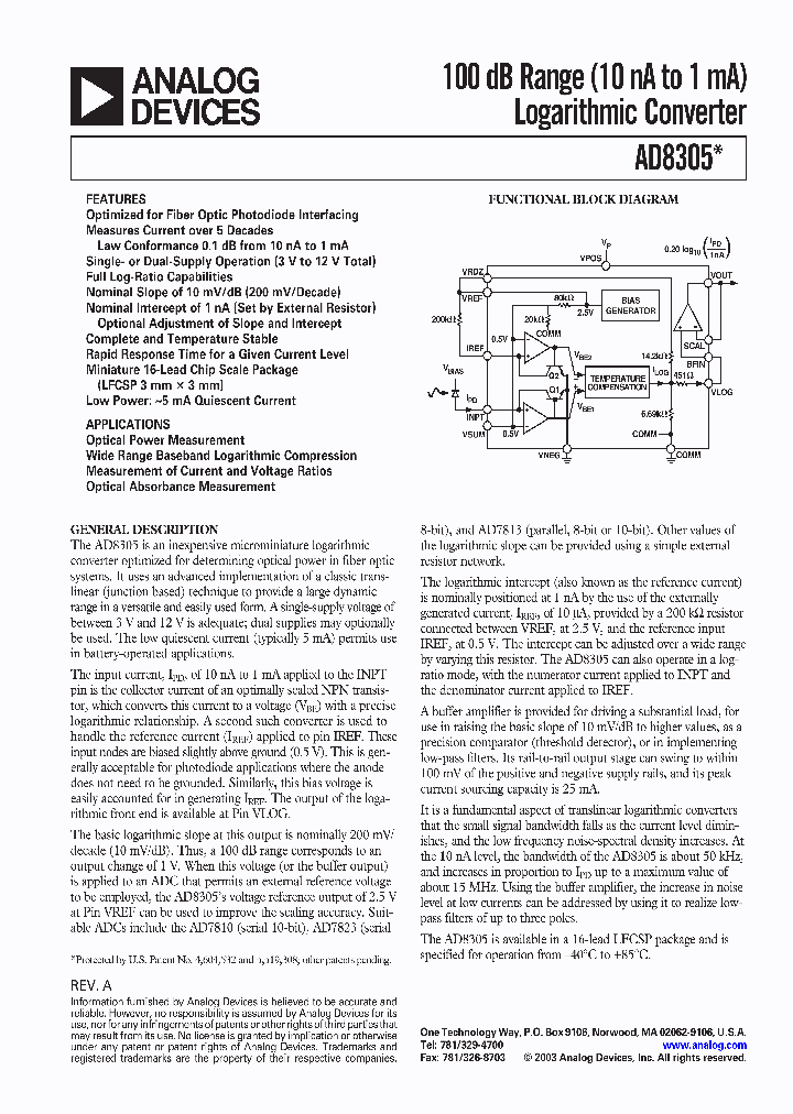 AD8305_312463.PDF Datasheet