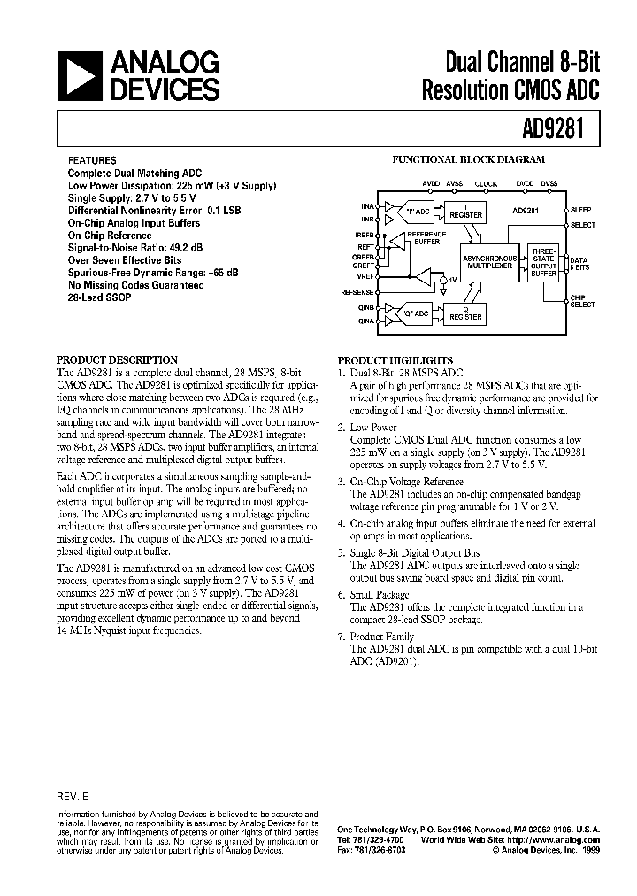 AD9281ARS_363358.PDF Datasheet