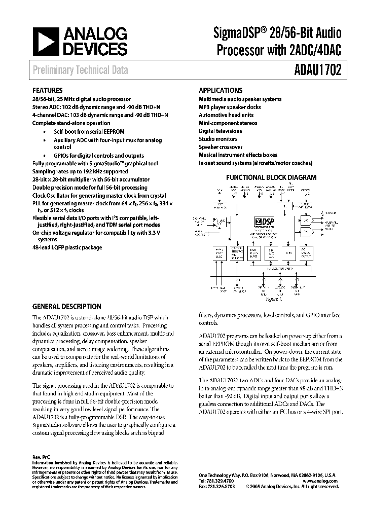 ADAU1702_357631.PDF Datasheet