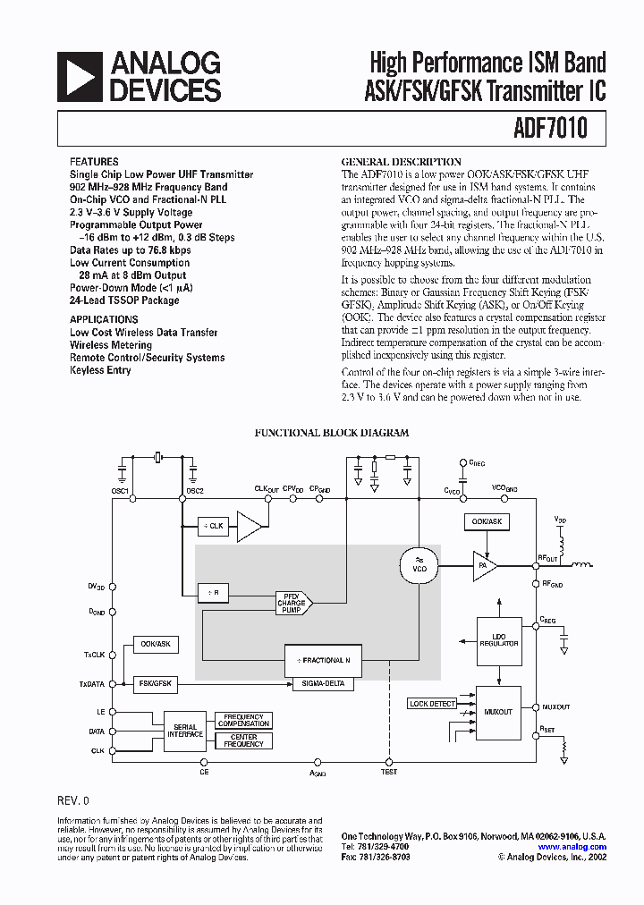 ADF7010_365092.PDF Datasheet