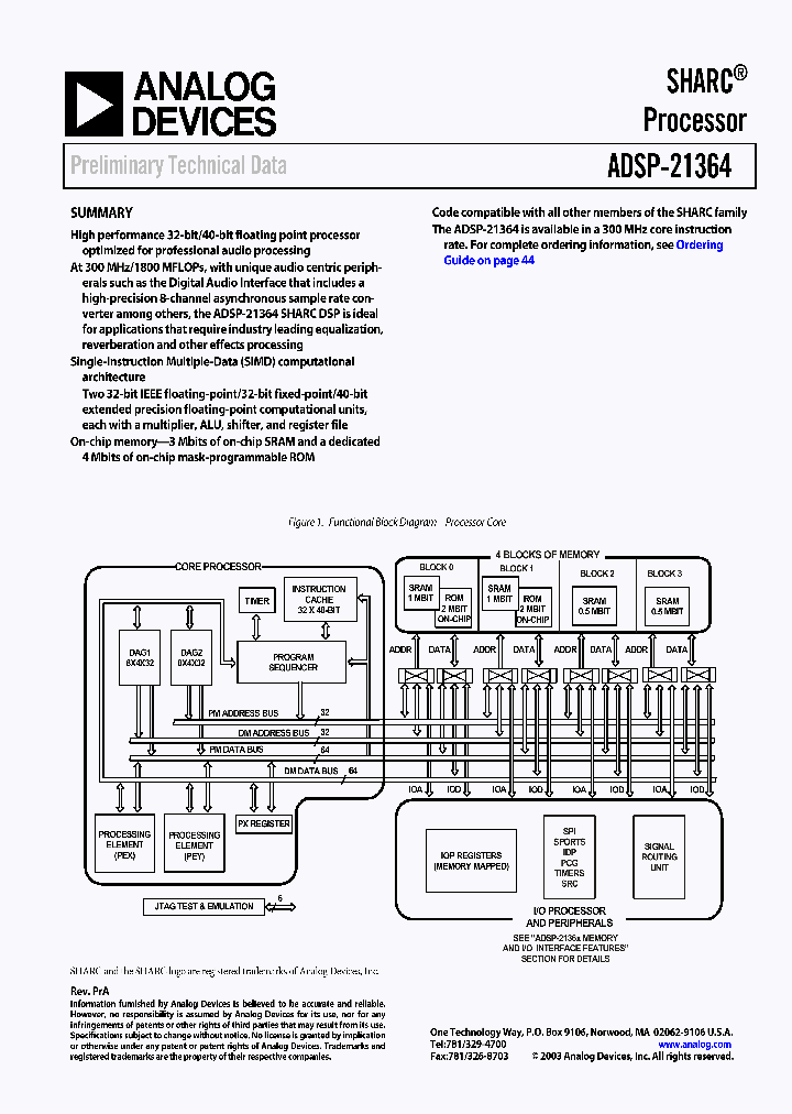 ADSP-21364_367774.PDF Datasheet