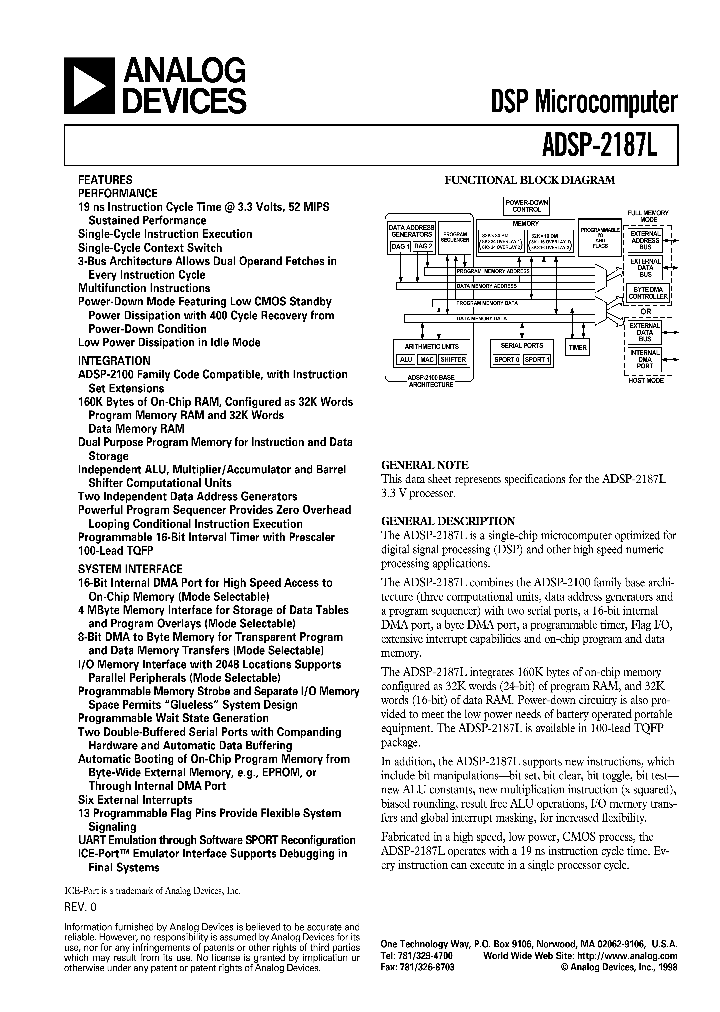 ADSP-2187L_363284.PDF Datasheet