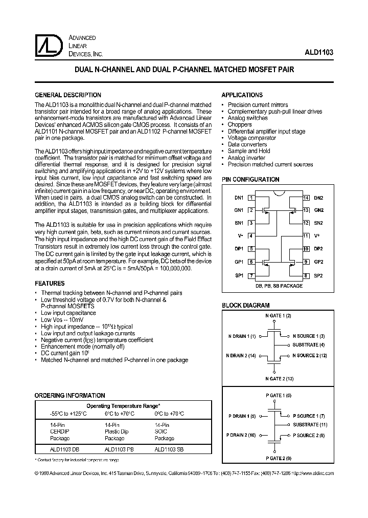 ALD1103DB_352666.PDF Datasheet